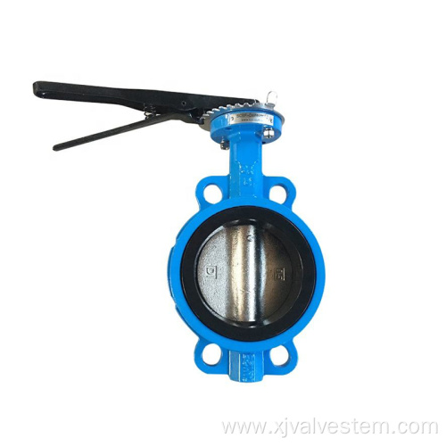 Spheroidal graphite cast iron wafer type butterfly valve